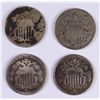 Image 1 : (4) SHIELD NICKELS (66, 67, 70, 72)