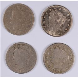 (4) V-NICKELS (83 N/C, 83 W/C, 88, 89)