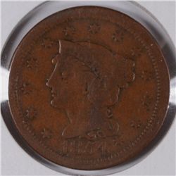 1854 LARGE CENT G/VG