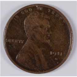 1911-S LINCOLN CENT G/VG