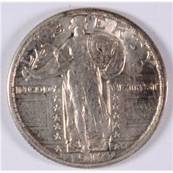 1917 II STANDING LIBERTY QUARTER AU-58+