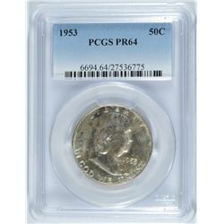 1953 FRANKLIN HALF DOLLAR, PCGS PROOF-64