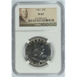 1961 FRANKLIN HALF DOLLAR, NGC PROOF-67