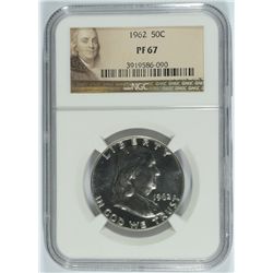 1962 FRANKLIN HALF DOLLAR, NGC PROOF-67