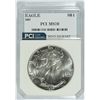 Image 1 : 1987 AMERICAN SILVER EAGLE, PCI MS-70  RARE  TRENDS PRICE $2500.00