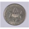 Image 1 : 1853 THREE CENT SILVER AU DETAILS
