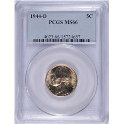 1944-D JEFFERSON (WAR) NICKEL PCGS MS-66