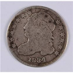 1834 BUST DIME VG