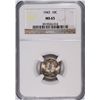 Image 1 : 1943 MERCURY DIME NGC MS-65