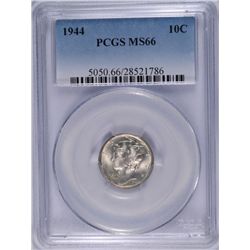 1944 MERCURY DIME PCGS MS-66