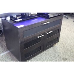 DARK MAHOGANY 2 DOOR VENTILATED AUDIO / VIDEO CABINET