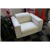 Image 2 : DECORO TAN LEATHER 3 SEAT SOFA AND MATCHING ARM CHAIR