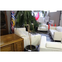 6' TALL POTTED PINE TREE AND 2 POTTED CORN PLANTS
