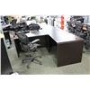 Image 2 : DARK MAHOGANY L-SHAPED EXECUTIVE DESK