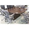 Image 2 : DARK MAHOGANY 10' BOARDROOM TABLE