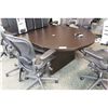 Image 2 : DARK MAHOGANY 10' BOARDROOM TABLE