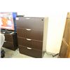 Image 2 : DARK MAHOGANY 4 DRW. LATERAL FILE CABINET