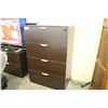 Image 2 : DARK MAHOGANY 4 DRW. LATERAL FILE CABINET