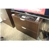 Image 2 : DARK MAHOGANY 2 DRW. LATERAL FILE CABINET