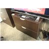 Image 2 : DARK MAHOGANY 2 DRW. LATERAL FILE CABINET