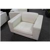 Image 2 : DECORO TAN LEATHER 3 SEAT SOFA AND MATCHING ARM CHAIR