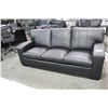 Image 2 : BLACK LEATHER 3 SEAT SOFA
