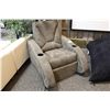 Image 1 : TAUPE MICROFIBRE RECLINER WITH 2 CUP HOLDERS