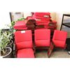 Image 2 : LOT OF APPROX. 20 RED FOLDING THEATRE SEATS