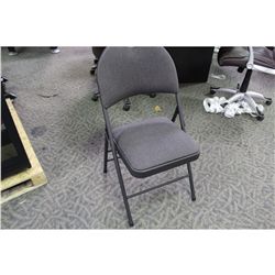 HEAVY DUTY FABRIC SEAT AND BACK FOLDING CHAIR