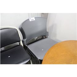 DARK GREY HEAVY DUTY PLASTIC STACKING CHAIR