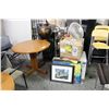 Image 1 : LOT OF MISC. ITEMS INC. CARPET, TAPESTRY, ARTWORK, FAN, MIRROR, URN ON STAND AND MORE