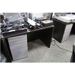 DARK MAHOGANY 4' COMPUTER DESK