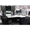 Image 2 : GREY CORNER COMPUTER DESK WITH HUTCH