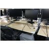 Image 3 : MAPLE ADJUSTABLE HEIGHT PROGRAMMER'S STATION WITH OVERSHELF