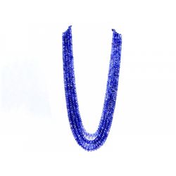 Tanzanite Beaded Necklace Rope 445.00ct