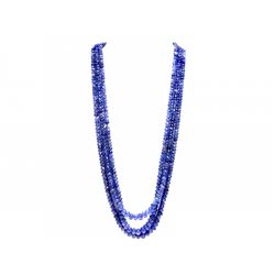 Tanzanite Beaded Necklace Rope 274.00ct