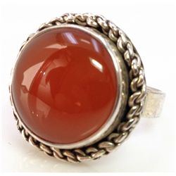 Sterling Silver .925 Carnelian Ring