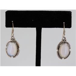 Sterling Silver .925 Vintage Moon Stone Earrings