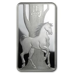 100 gram Pamp Suisse Silver Bar - Year of the Horse (In Assay)