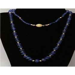 Tanzanite Bead w/ Gold Necklace
