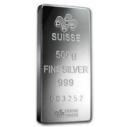 500 gram Pamp Suisse Silver Bar - Fortuna (1/2 kilo) .999 Fine