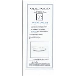 14kt White Gold Diamond Bangle  1.03 ctw