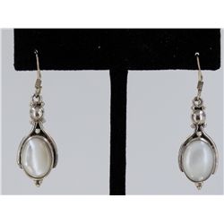 Sterling Silver .925 Vintage Moon Stone Earrings