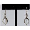 Image 1 : Sterling Silver .925 Vintage Moon Stone Earrings