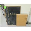 Image 3 : TWO CORK BOARDS, ONE BLACK BOARD, AND ONE WHITE BOARD