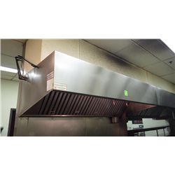100" X 41" X 24" STAINLESS STEEL RANGE HOOD WITH GRILLS FIRE SUPRESSION IS INCLUDED IN LOT 219 THIS 