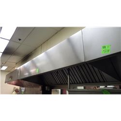 100" X 41" X 24" STAINLESS STEEL RANGE HOOD WITH GRILLS FIRE SUPRESSION IS INCLUDED IN LOT 219 THIS 