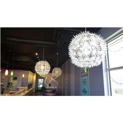 5 RETRO HANGING LIGHTS. GLOBES LOOK LIKE FIREWORKS EXPLODING