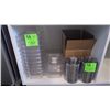 Image 1 : APPROX 16 PLASTIC CONTAINERS, 2 STAINLESS HOLDERS, 20 PLASTIC SPOONS, AND ONE PLASTIC TONGS