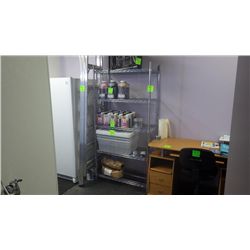 3' X 6' STAINLESS STEEL SHELVING UNIT WITH 5 SHELFS